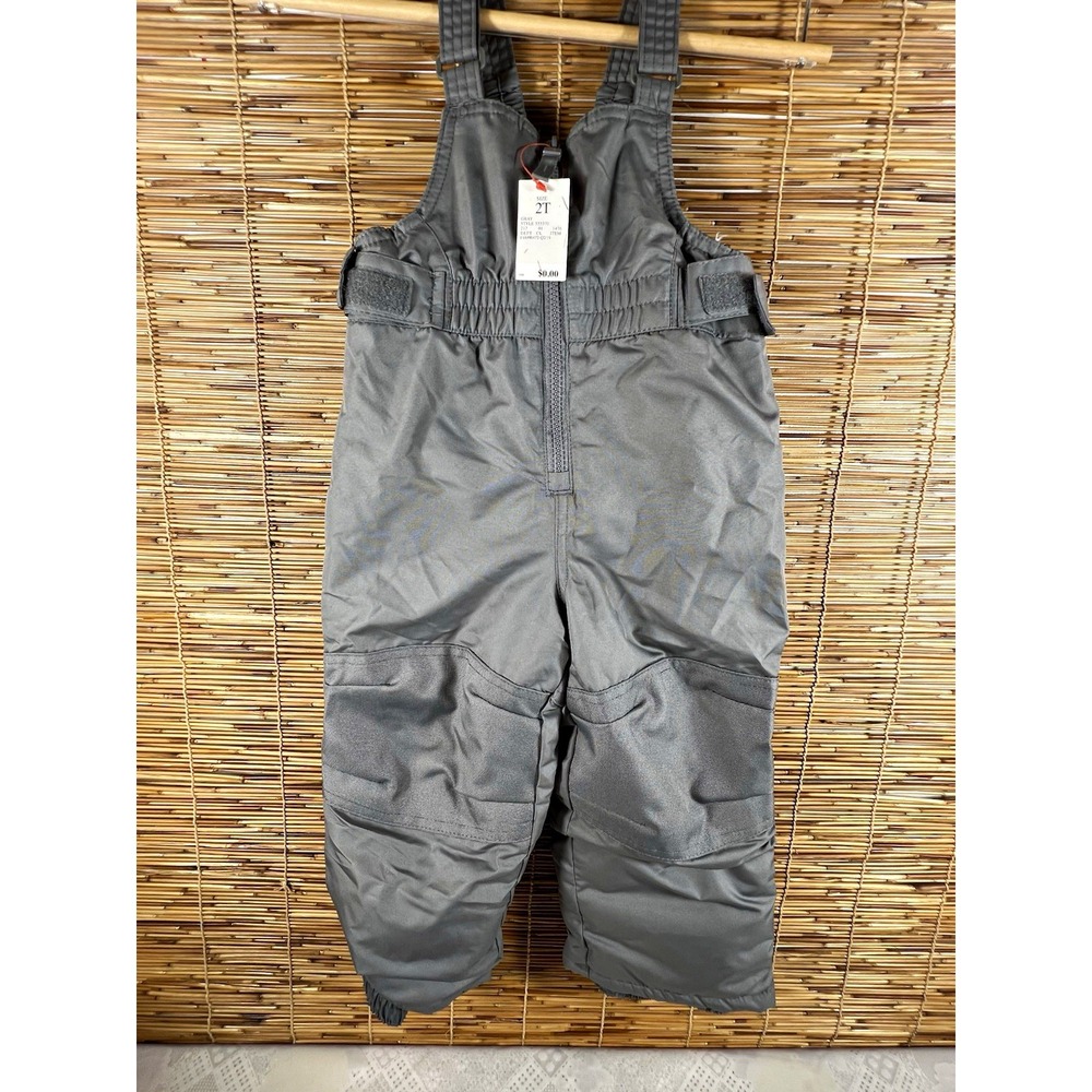 Cat & Jack Gray Insulated Ski Salopettes Bib Pants Size 2T Unisex Polyester